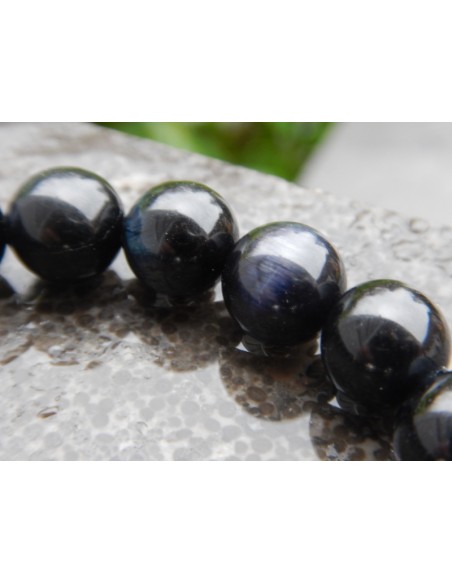 Bracelet en pierres naturelles d’œil de faucon en perles de 10 mm